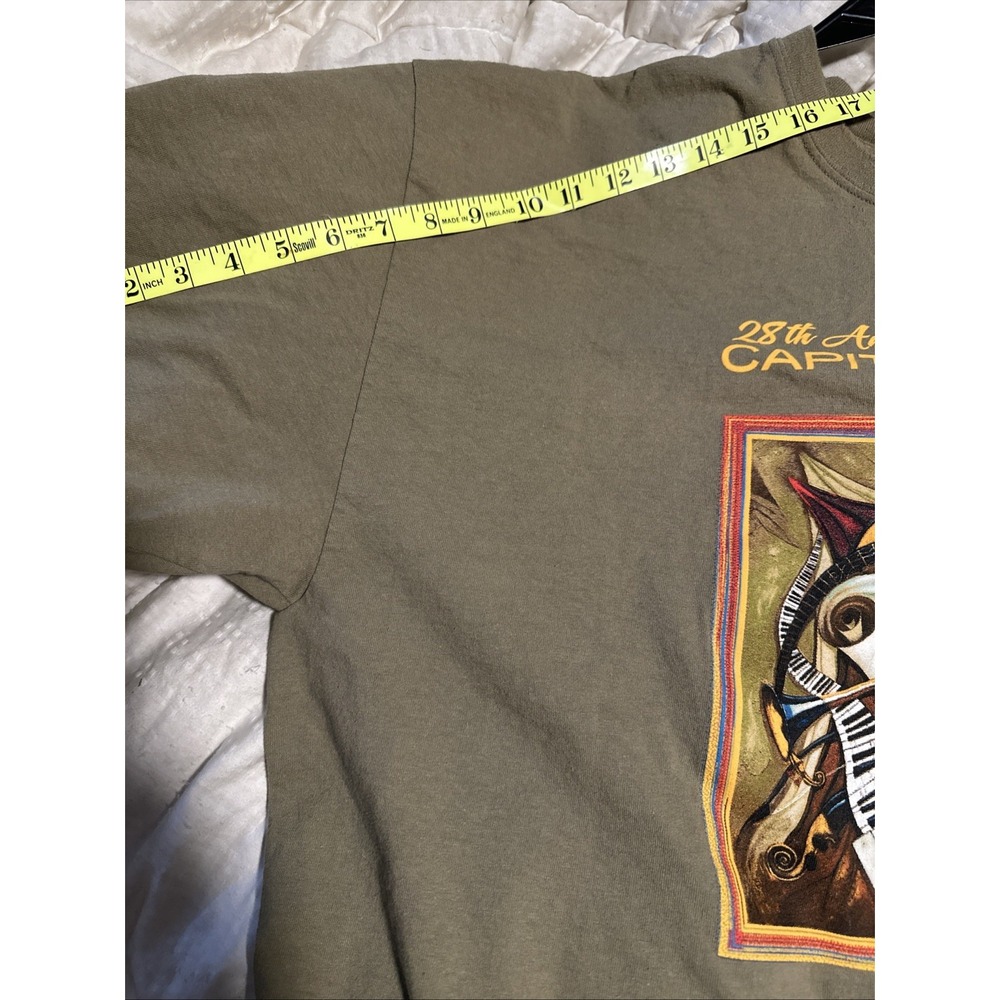 Capital Jazz Fest 2021  Sept 28th Annual T Shirt 2XL Green Gilden Ultra Cotton - Picture 9 of 10